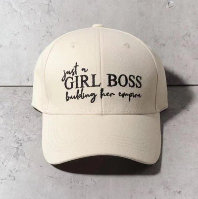 Beige “Girl Boss” Hat - Reinventing Glamour