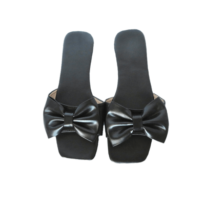 Black Bow Slides - Reinventing Glamour