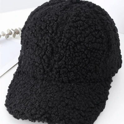 Black “Sherpa” Hat - Reinventing Glamour