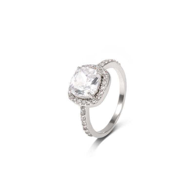 Clear “Promise” 925 Sterling Silver Ring - Reinventing Glamour