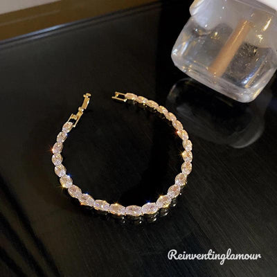 Faux Diamond Chain Bracelet 2 - Reinventing Glamour