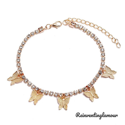 Gold Butterfly Anklet 7 - Reinventing Glamour