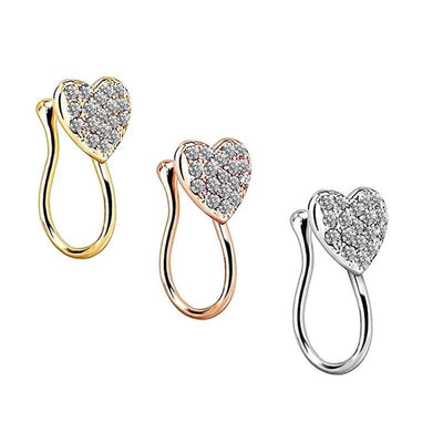 Heart Fake Cuff Nose Ring - Reinventing Glamour