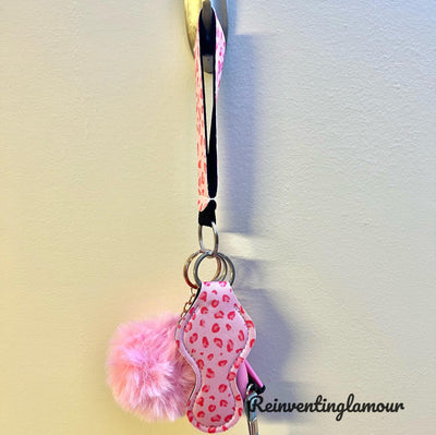 Pink Cheetah “Safety” Keychain - Reinventing Glamour