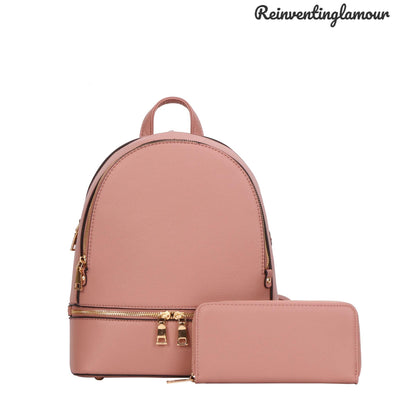 Pink “Minimalist” Backpack/Wallet Set - Reinventing Glamour
