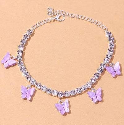 Purple Butterfly “So Fly” Anklet 4 - Reinventing Glamour