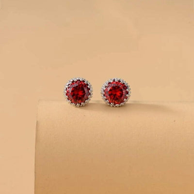 Red Faux Ruby Earrings - Reinventing Glamour