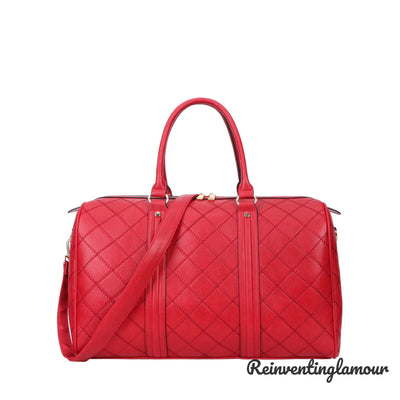 Red “Travel” Duffle - Reinventing Glamour