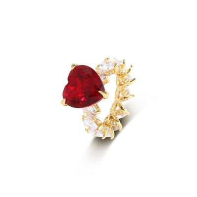 Ruby Red “Princesa” 925 Sterling Silver Ring - Reinventing Glamour
