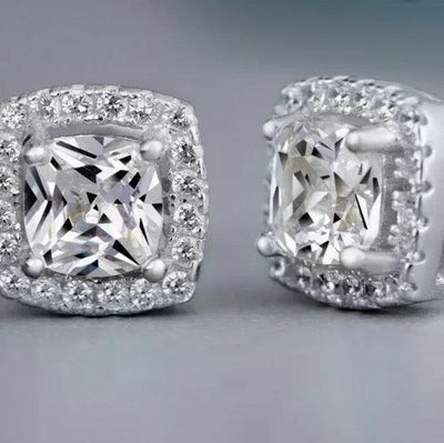 Silver Square Earrings - Reinventing Glamour