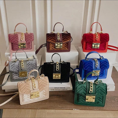 Velvet “It Girl” Handbag Unique Purse - Reinventing Glamour