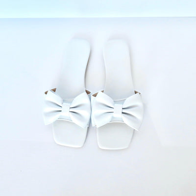 White Bow Slides - Reinventing Glamour