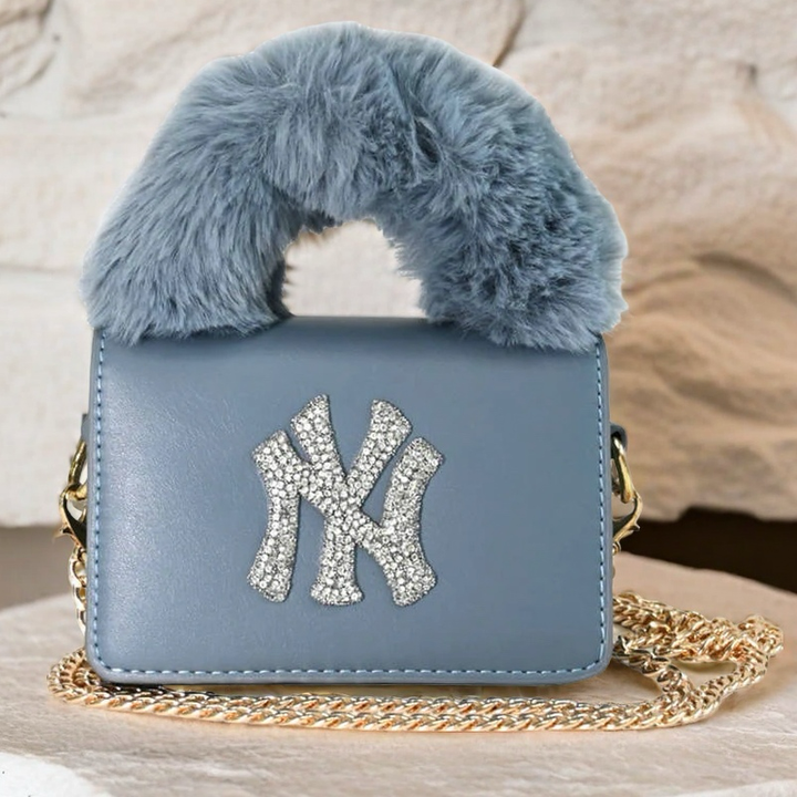 ◆THE MUSEUM VISITOR◆ FUR MINIBAG NAVY 15074 FUR MINIBAG (NAVY) : THE MUSEUM VISITOR